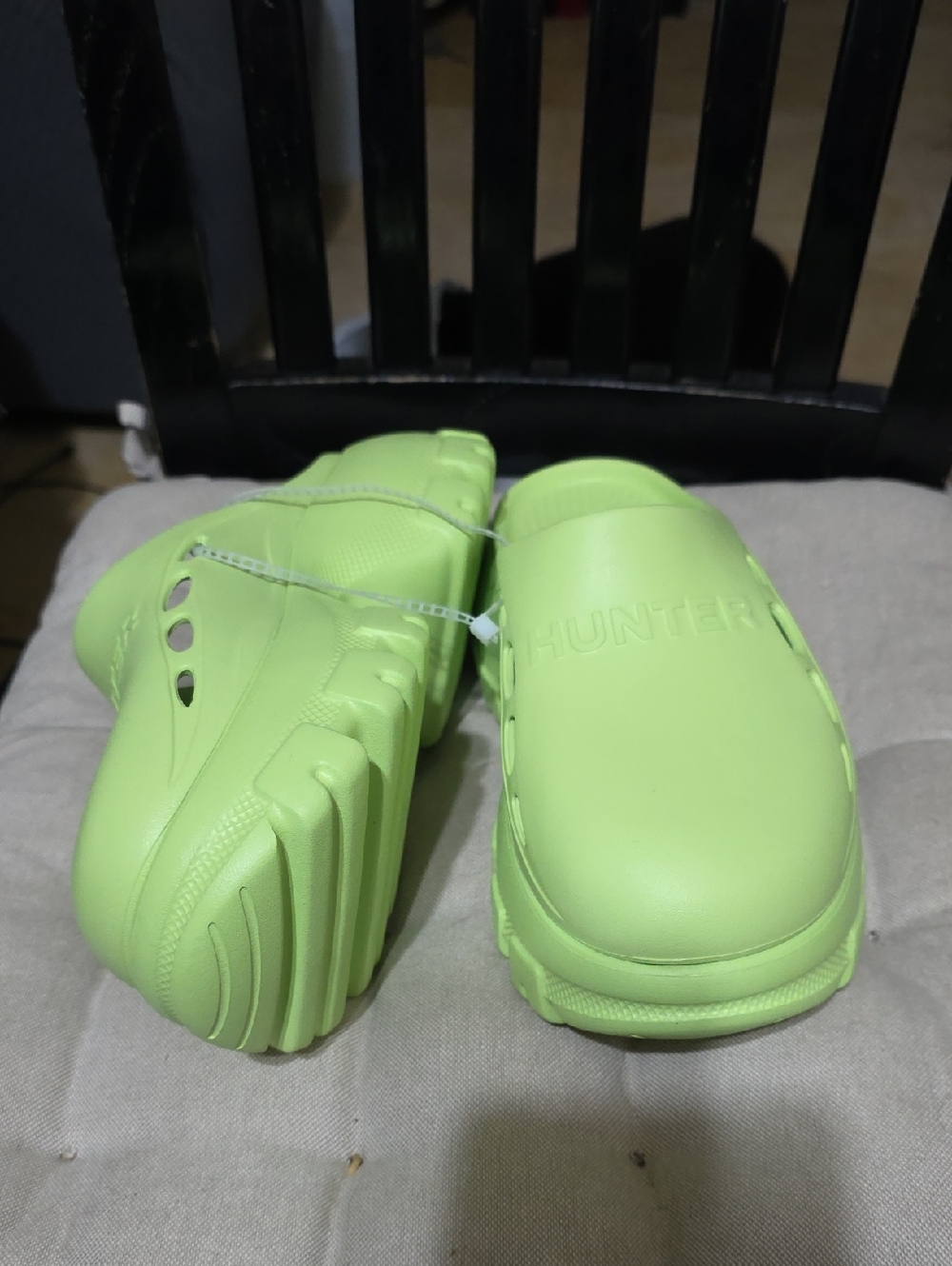 Hunter Neon Lime Slip-On Clogs New No Tag Label Size 7 - Picture 2 of 7